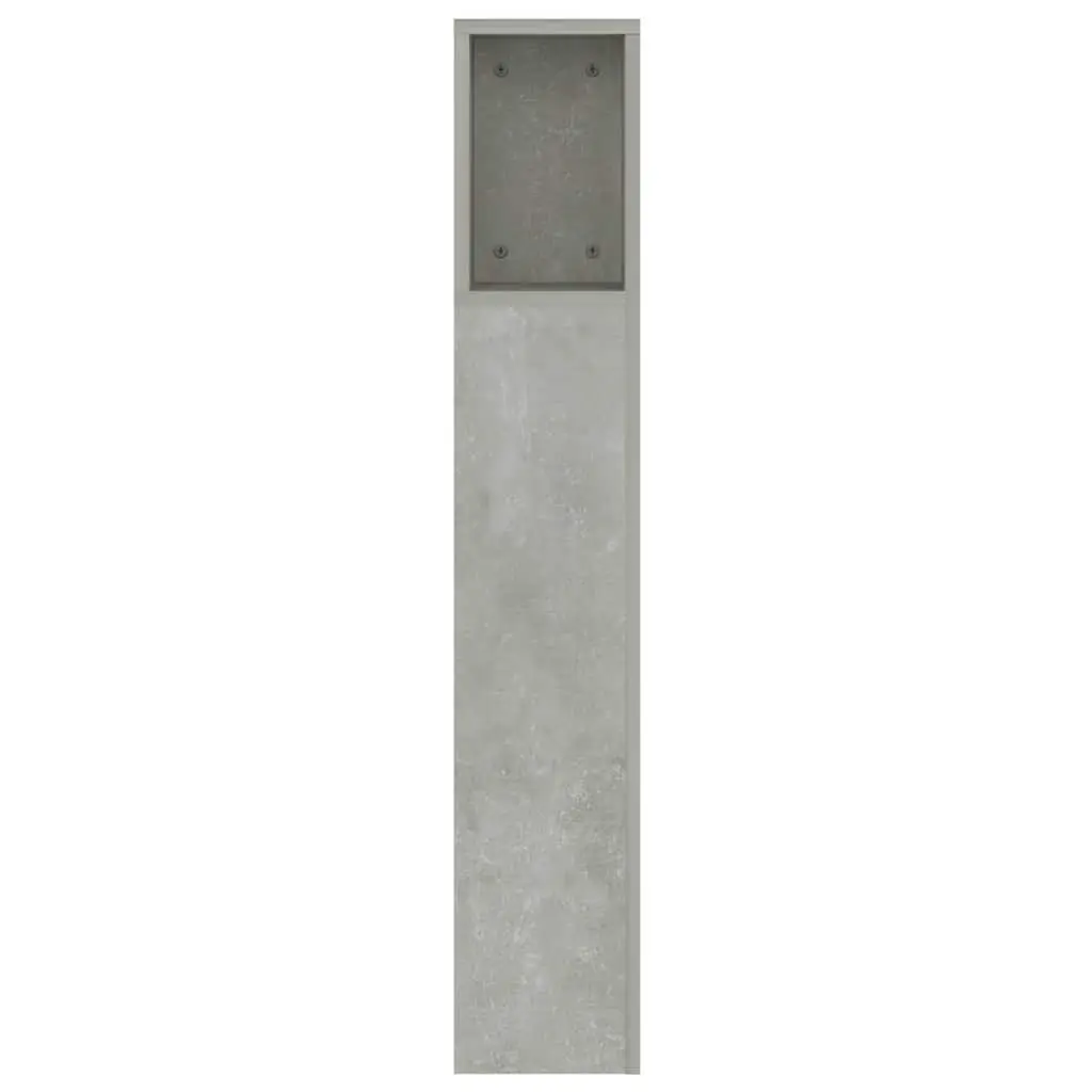 Headboard Cabinet Grey Wall-Mounted Bedroom Storage Organiser Compartments