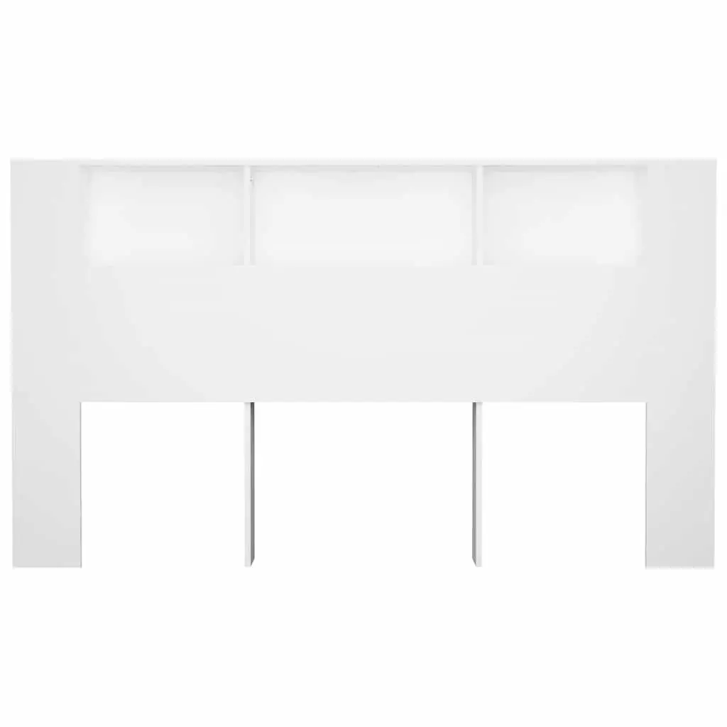 Headboard Cabinet White 180cm Bedroom Storage Wall-Mounted Organiser