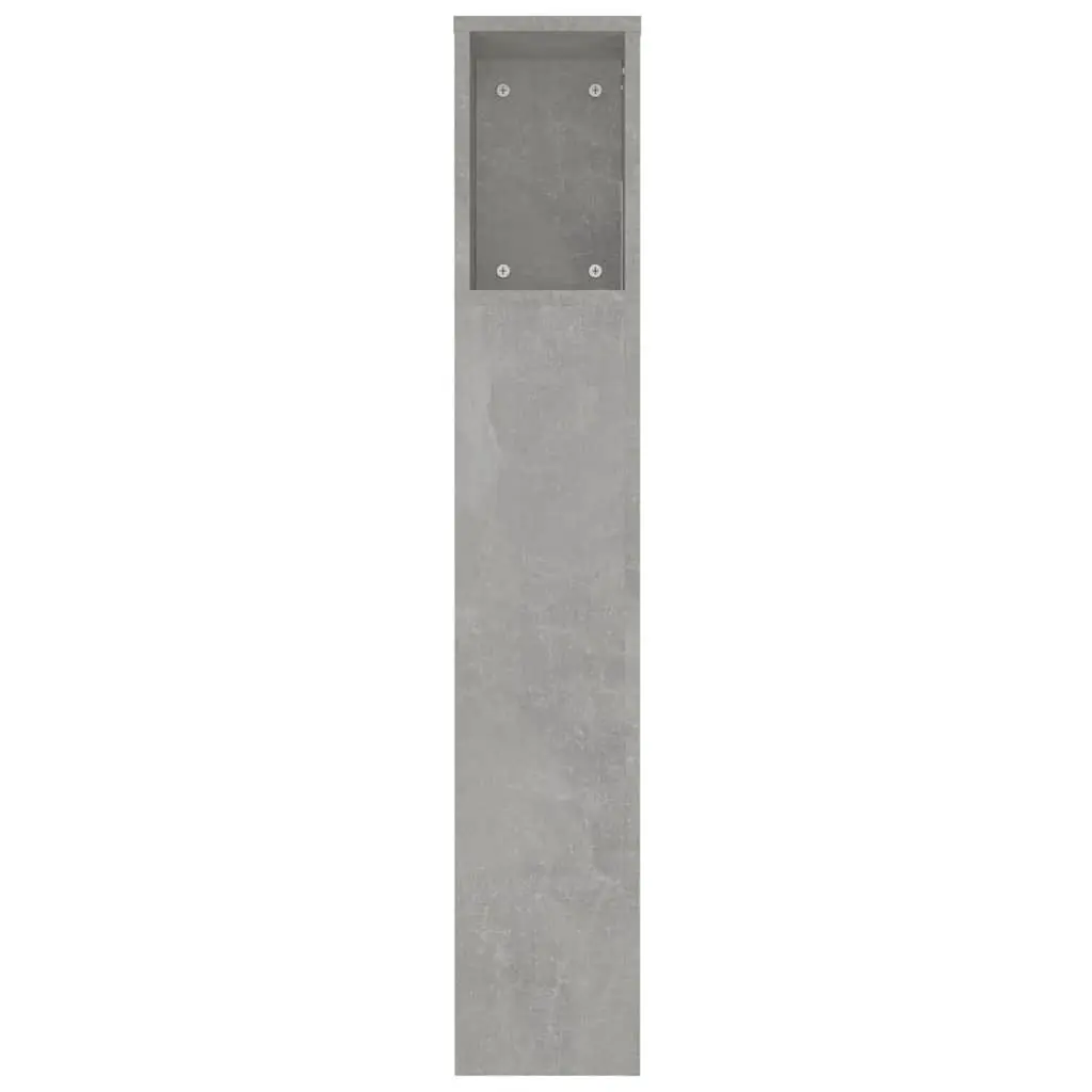 Headboard Cabinet Engineered Wood 220cm Grey Wall-Mounted Storage Bedroom Furniture