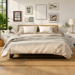Bedside Cabinets 2 pcs White High Gloss Storage Drawers Metal Legs Side Table