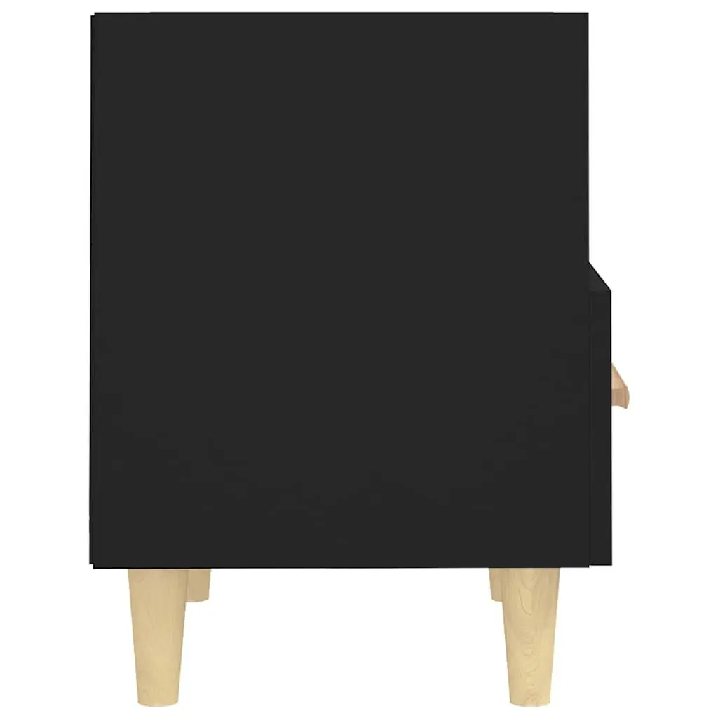 Bedside Cabinets Engineered Wood Solid Eucalyptus Wood 40 x 35 x 47 cm Black 2 Piece