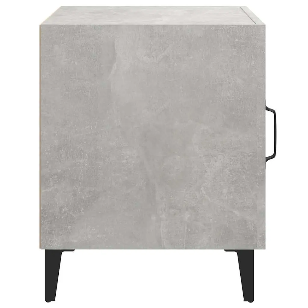 Bedside Cabinets Engineered Wood 2 pcs Grey Nightstand Storage Door