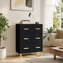 Practical Black Storage Cabinet for Daily Organization