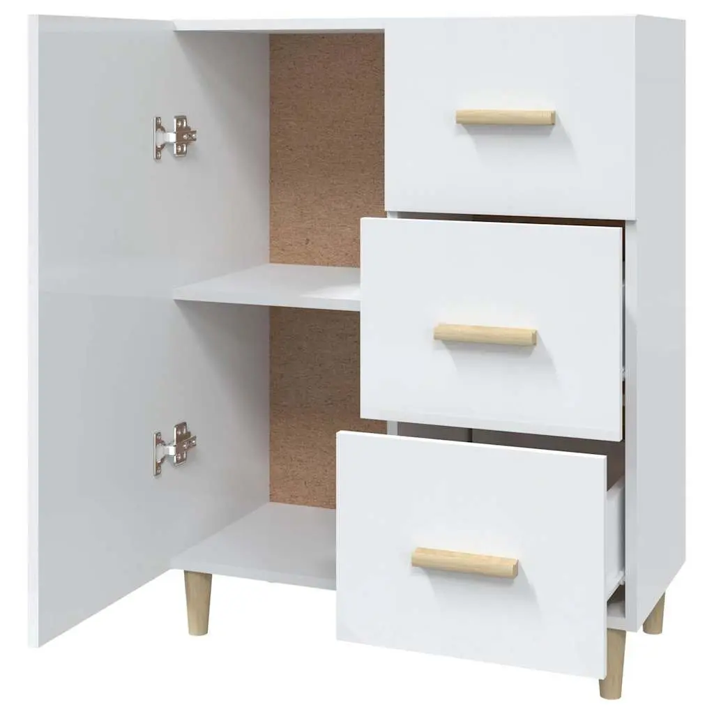 White Sideboard with 3 Spacious Drawers