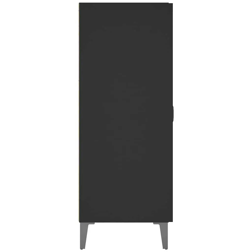 Sideboard Cabinet Engineered Wood 69.5x34x90cm Black Storage Buffet with Door Drawers
