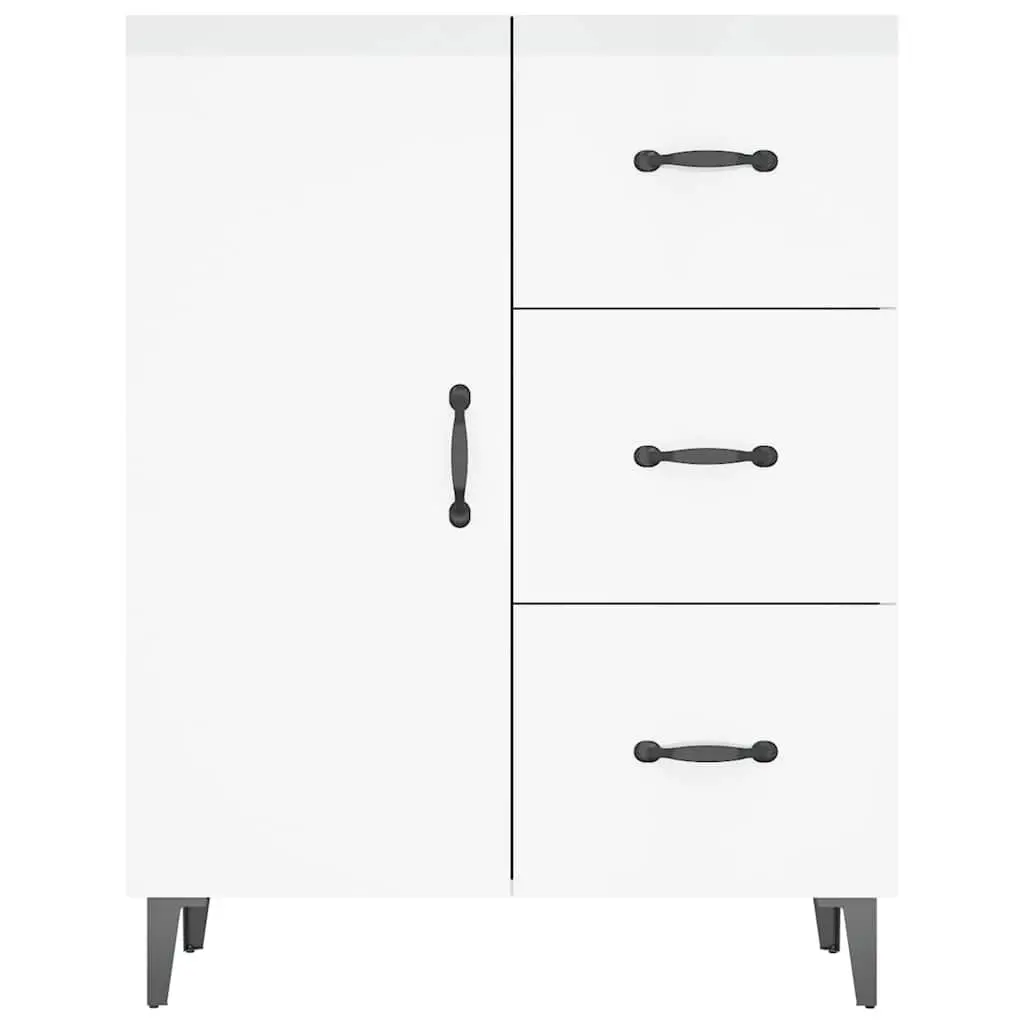 High Gloss White Sideboard with Ample Storage