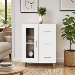 Versatile White High Gloss Sideboard for Daily Use