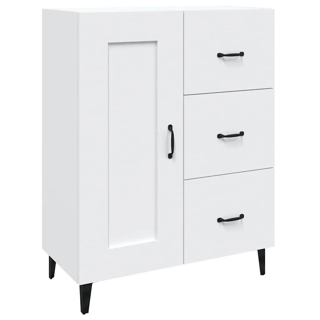 White Sideboard Cabinet Storage Buffet Engineered Wood Living Room Display