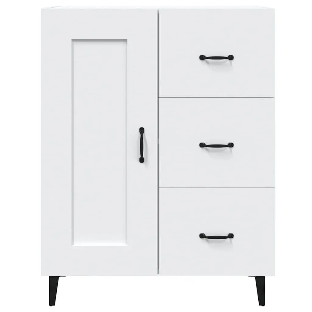 White Sideboard Cabinet Storage Buffet Engineered Wood Living Room Display