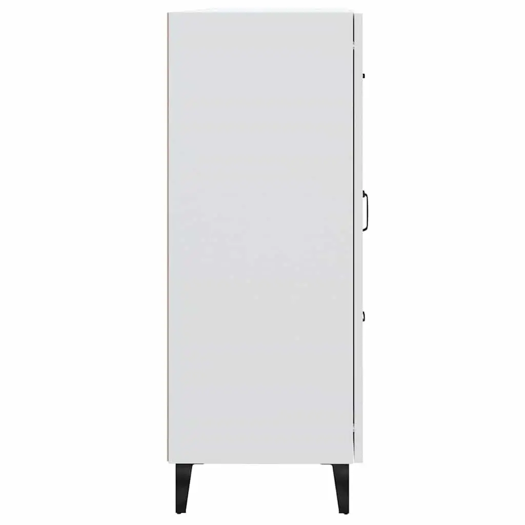 White Sideboard Cabinet Storage Buffet Engineered Wood Living Room Display