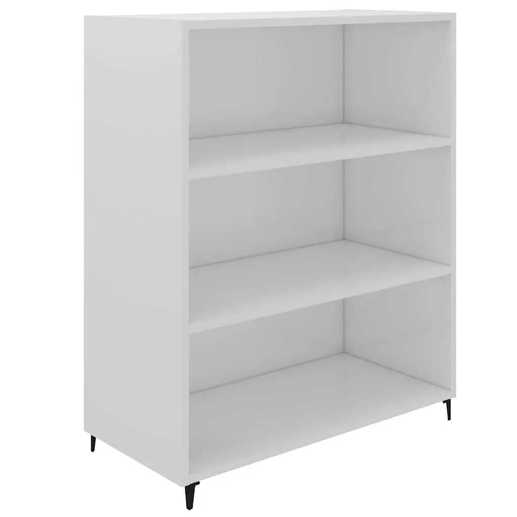 Sideboard Engineered Wood High Gloss White 69.5x32.5x90cm