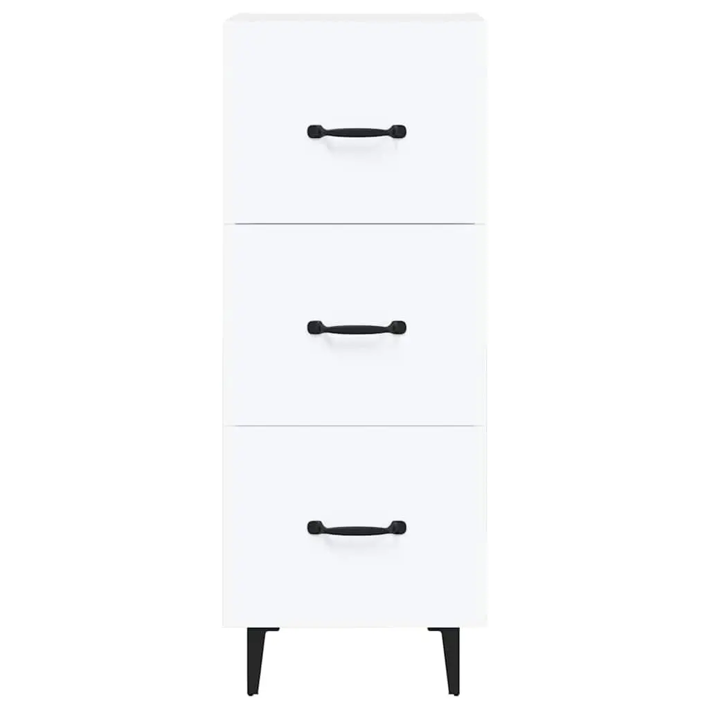 Sideboard Engineered Wood 34.5 cm Width White Storage Cabinet