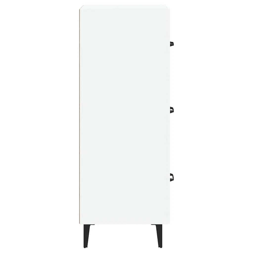 Sideboard Engineered Wood 34.5 cm Width White Storage Cabinet