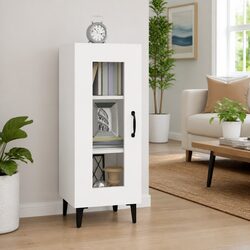 Practical White Sideboard for Small Spaces 34.5x34x90 cm