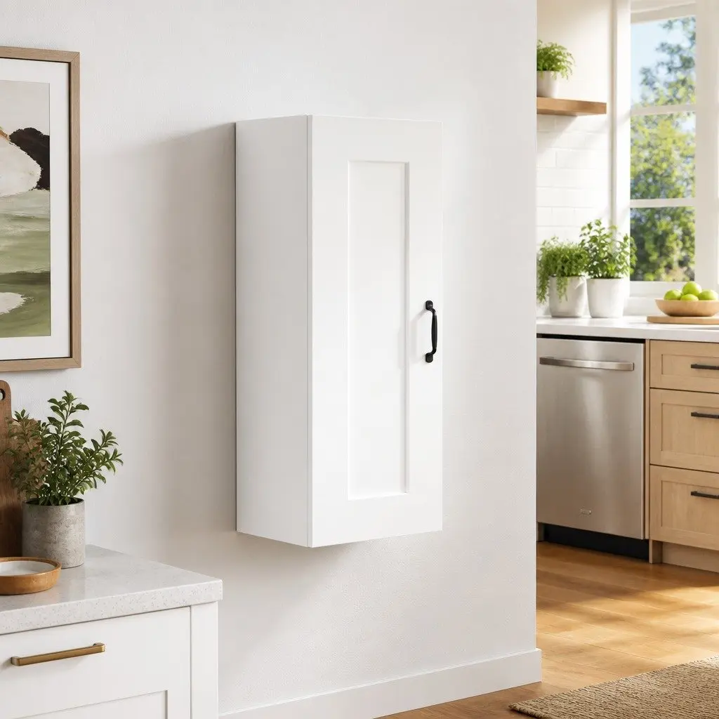Wall-Mounted Storage Cabinet White 35x34x90cm