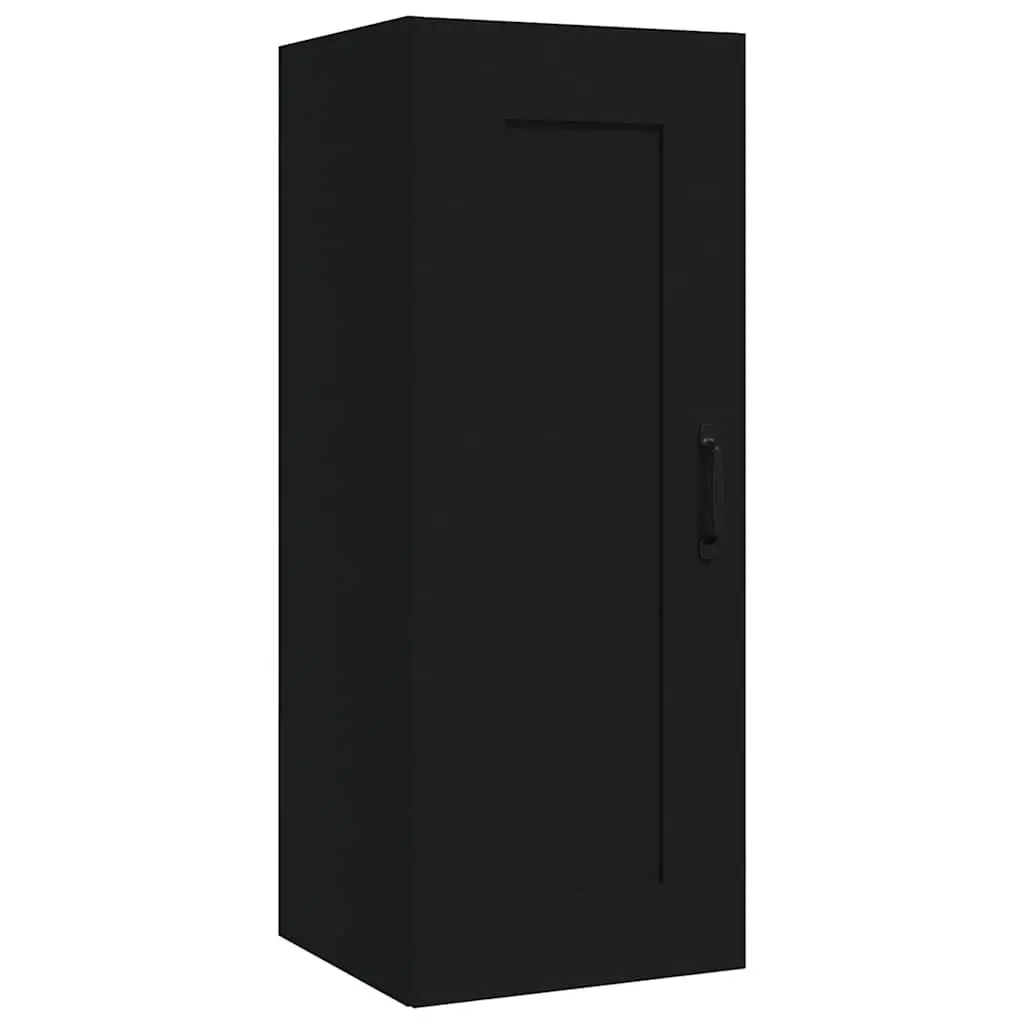Hanging Storage Cabinet Engineered Wood Black 35x34x90cm