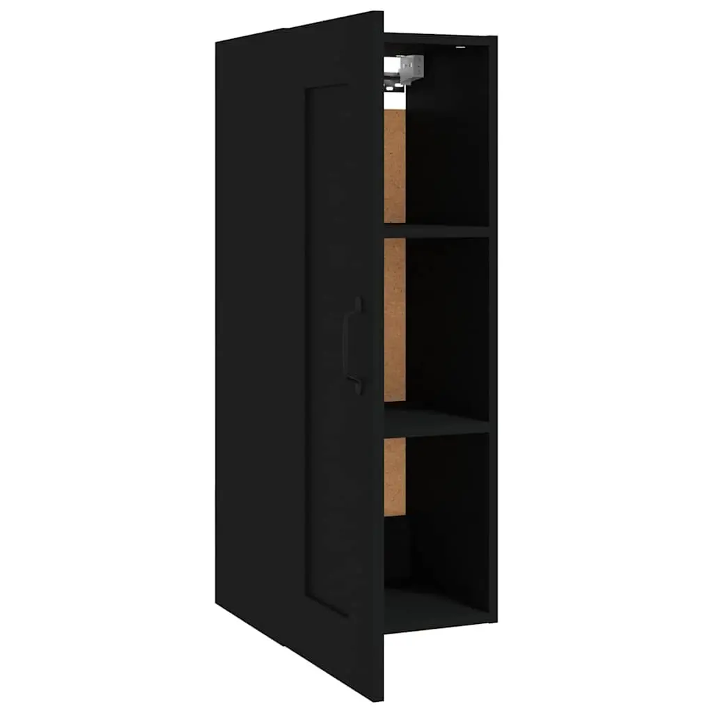 Hanging Storage Cabinet Engineered Wood Black 35x34x90cm