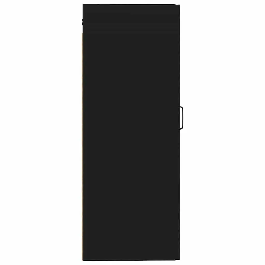 Hanging Storage Cabinet Engineered Wood Black 35x34x90cm
