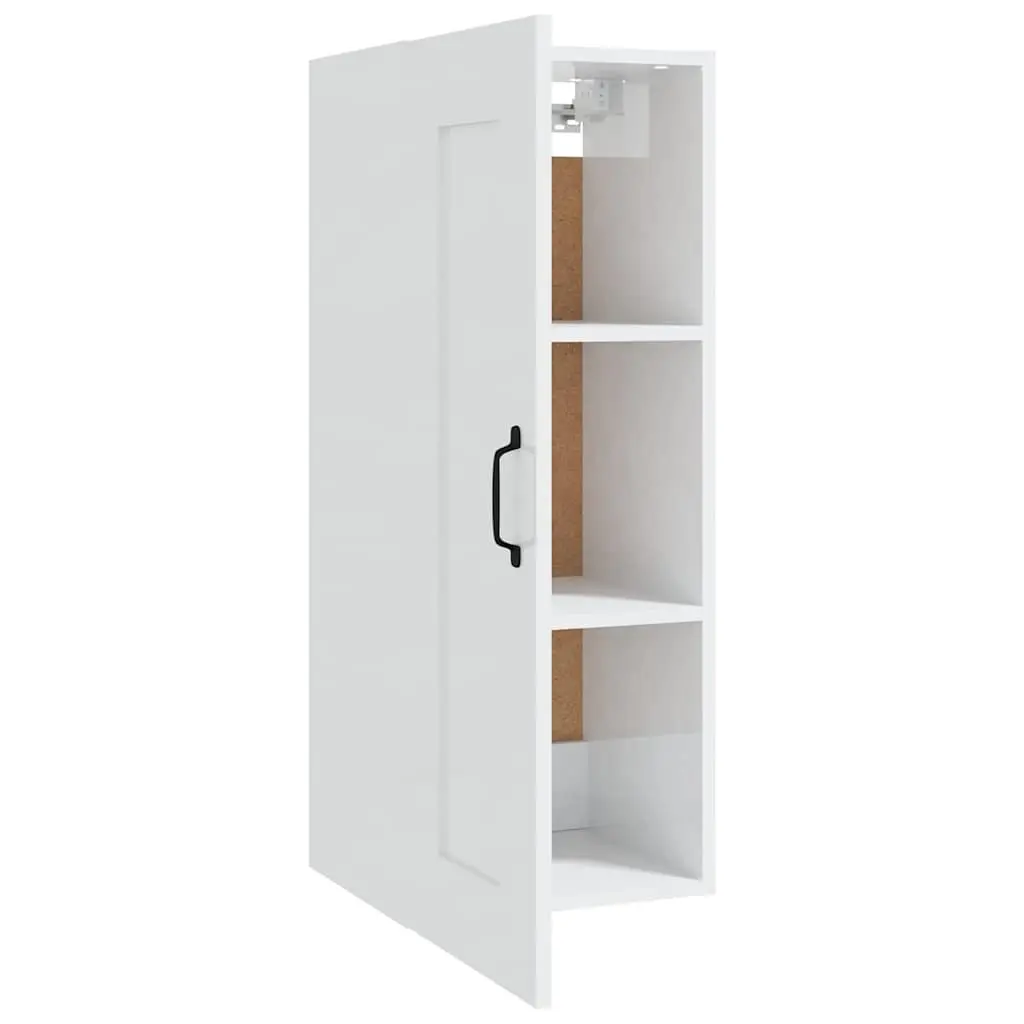 Hanging Storage Cabinet White 35x34x90cm Wall-Mounted Engineered Wood Door