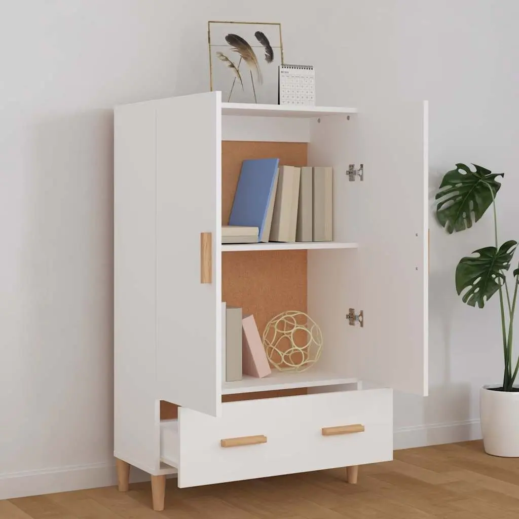 Highboard Storage Cabinet 70x31x115 cm White