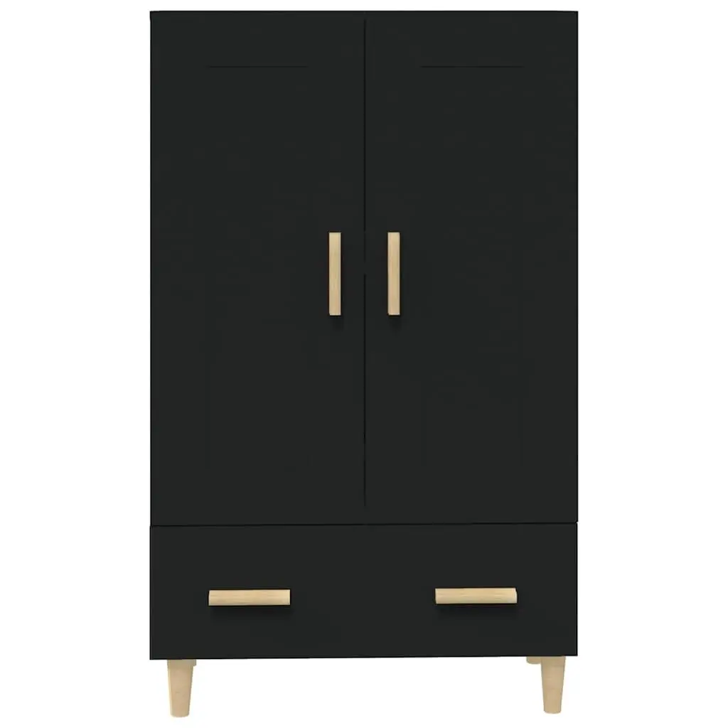 Sideboard Storage Cabinet Engineered Wood 70x31x115cm Black
