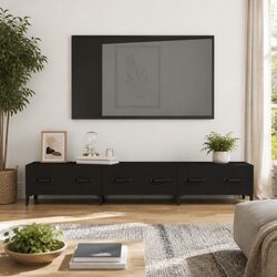 Functional Black TV Cabinet for Versatile Use