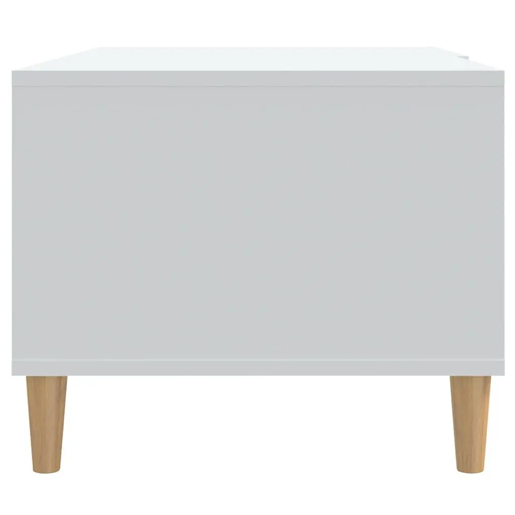 White Coffee Table 89.5x50x40cm Engineered Wood Living Room Side End Table
