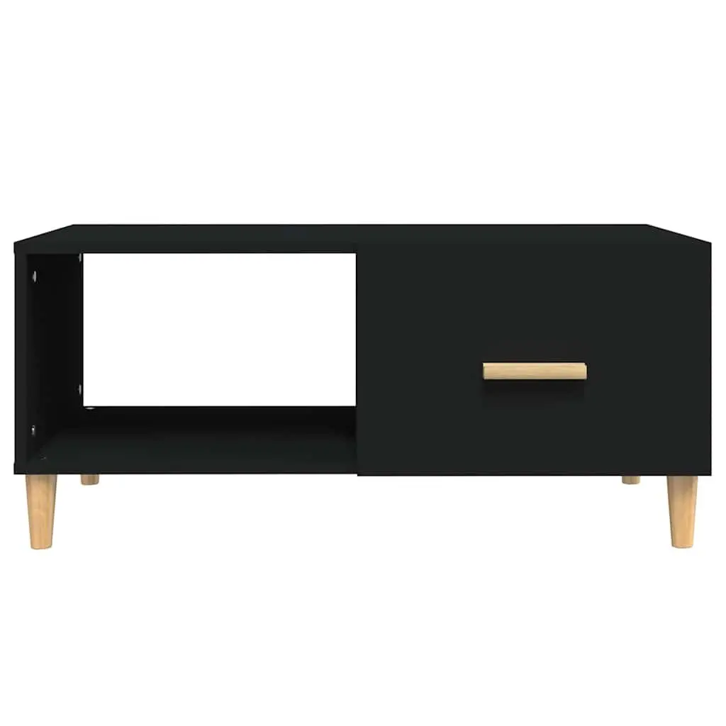 Coffee Table Engineered Wood Black 89.5 x 50 x 40 cm