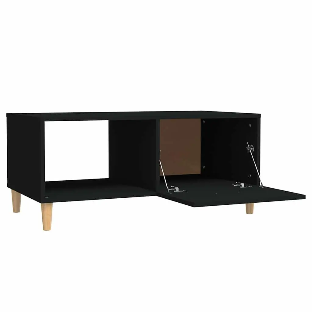 Coffee Table Engineered Wood Black 89.5 x 50 x 40 cm