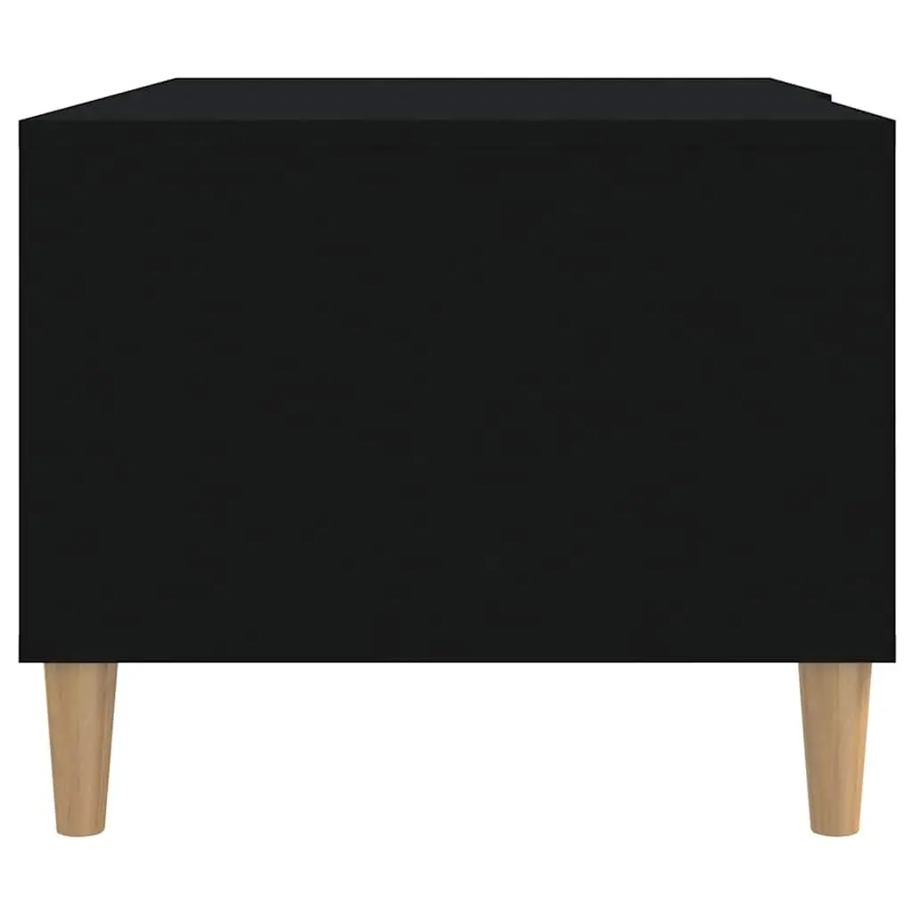 Coffee Table Engineered Wood Black 89.5 x 50 x 40 cm