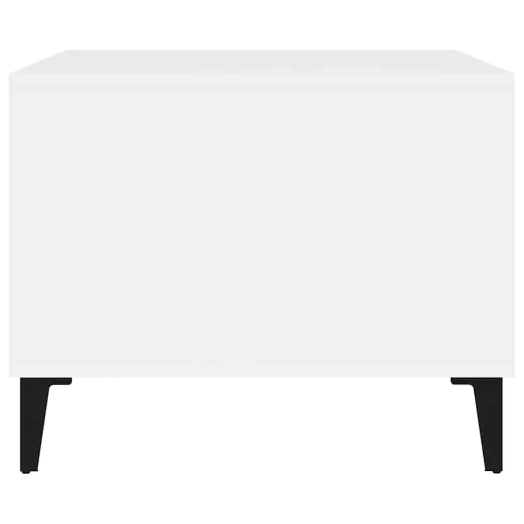 Coffee Table White Open Storage Compartment Living Room Accent Furniture