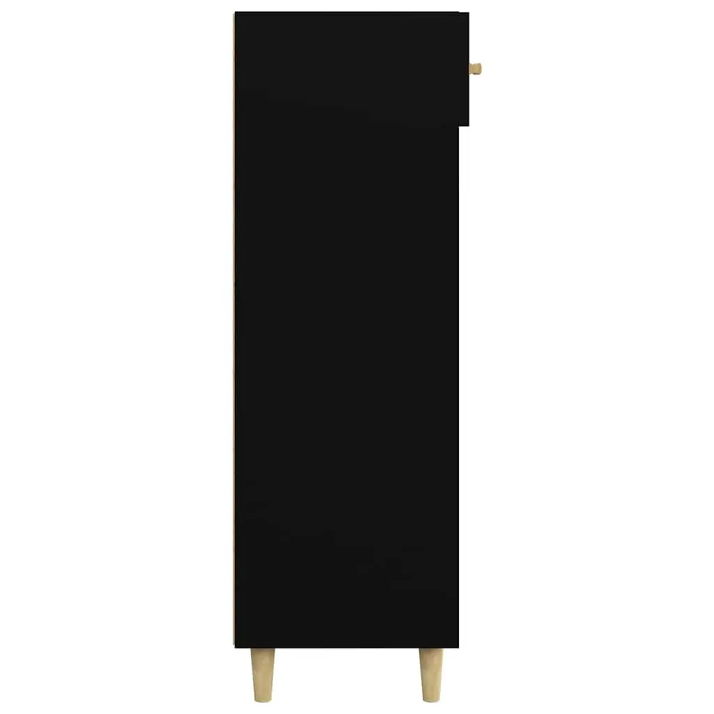 Shoe Cabinet Black 60x35x105cm Storage Organiser Cupboard 5 Compartments Drawer