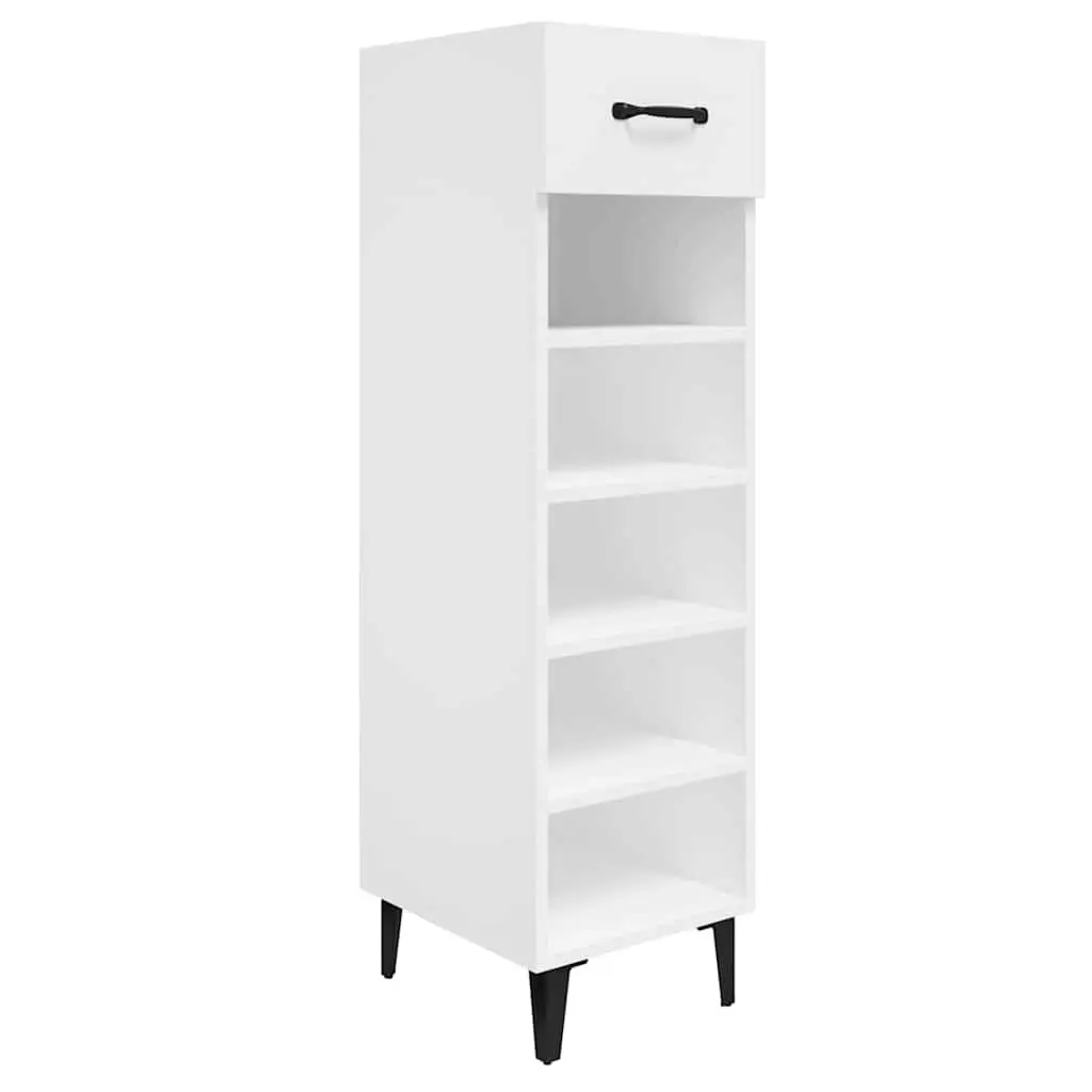 Shoe Cabinet High Gloss White Storage Organiser Shelves Drawer Hallway Wardrobe