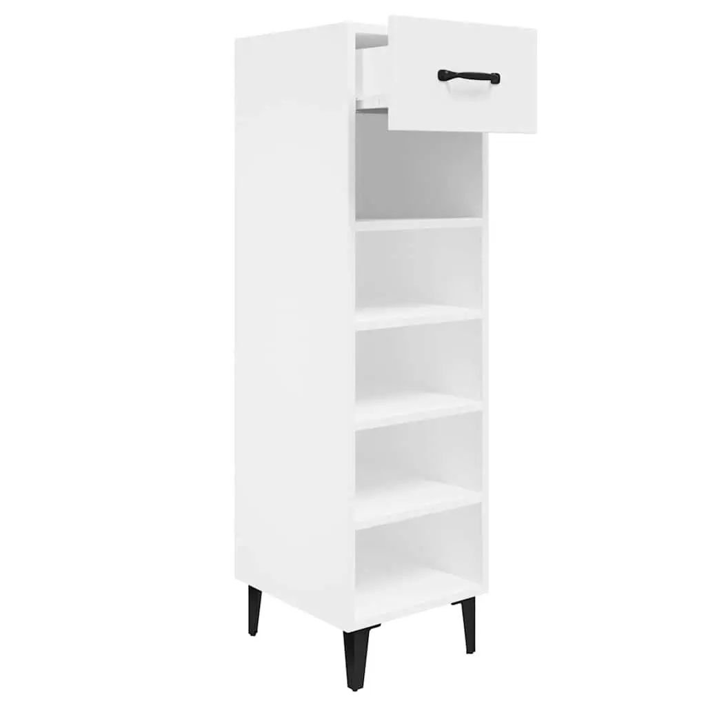 Shoe Cabinet High Gloss White Storage Organiser Shelves Drawer Hallway Wardrobe