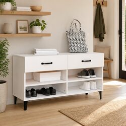 Practical Shoe Cabinet in White for Organized Spaces