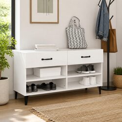 Versatile White Shoe Storage Organizer