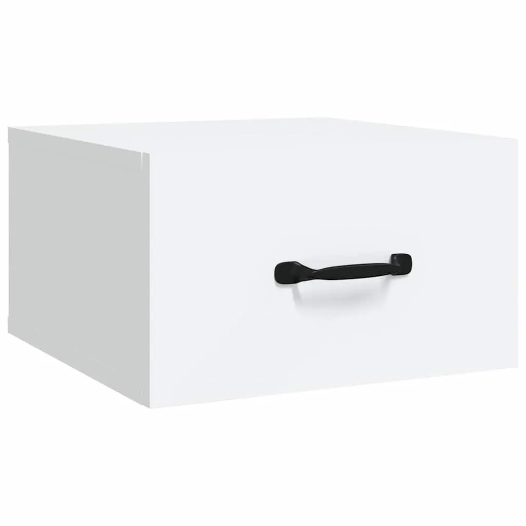 Wall-mounted Bedside Cabinets Engineered Wood 35 x 35 x 20 cm White Set 2 Pieces