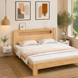 Wall-mounted Bedside Cabinets 2 pcs White Floating Night Stands Storage