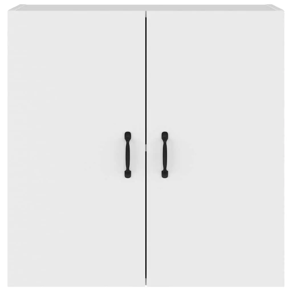 Wall Cabinet White Storage 60x31x60 cm Engineered Wood 2 Door Floating