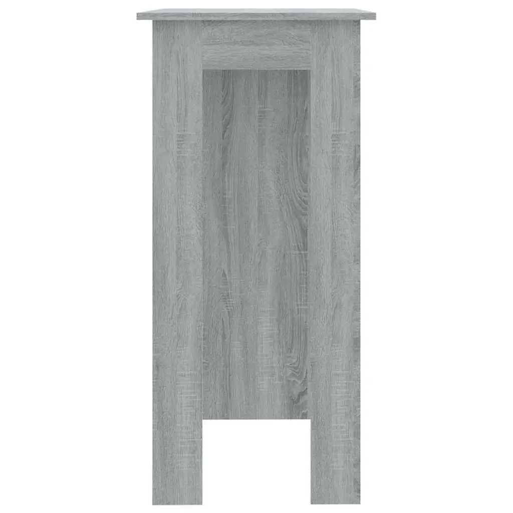 Bar Table Engineered Wood 102cm x 50cm x 103.5cm Grey