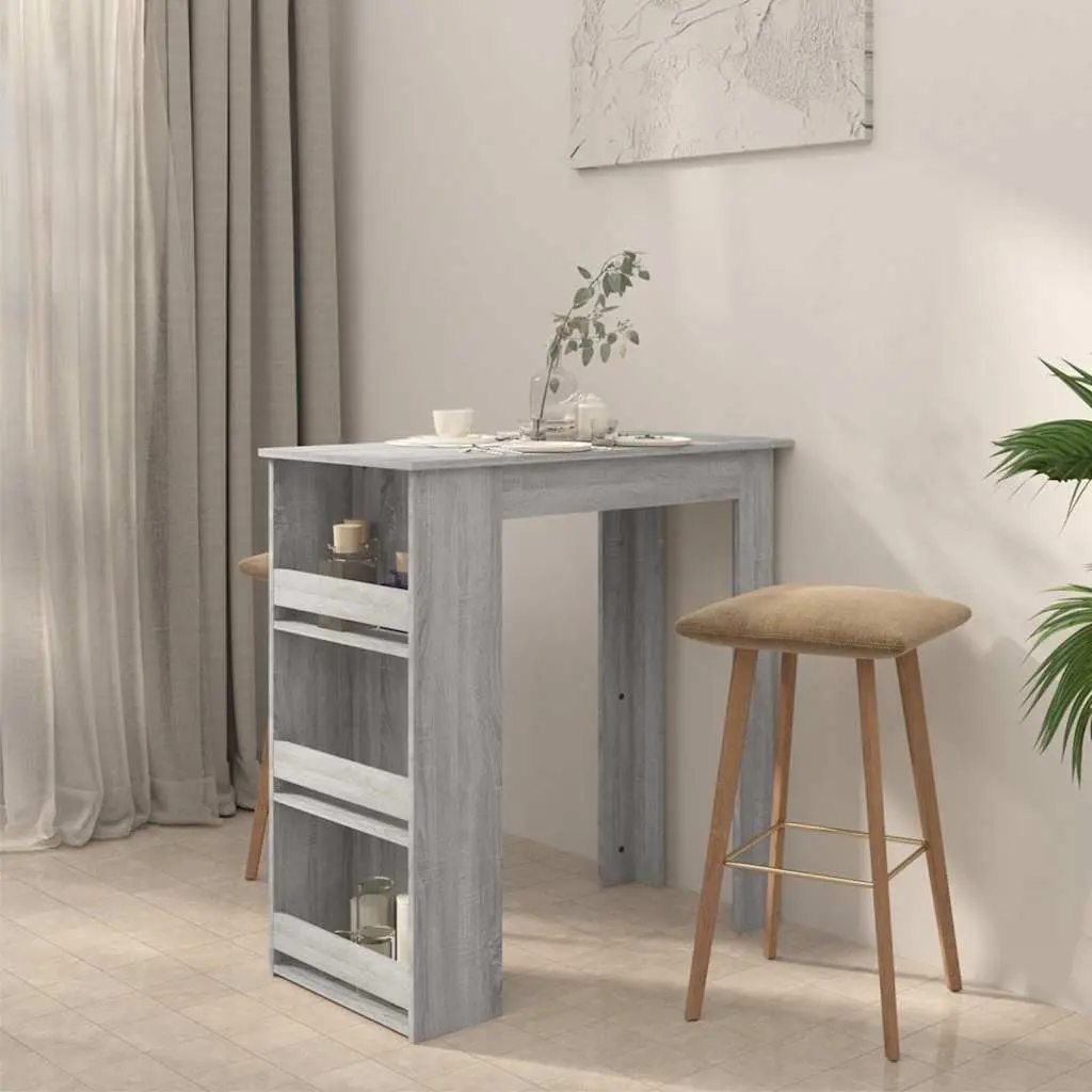 Bar Table Engineered Wood Compact Grey Sonoma 102 x 50 x 103.5 cm