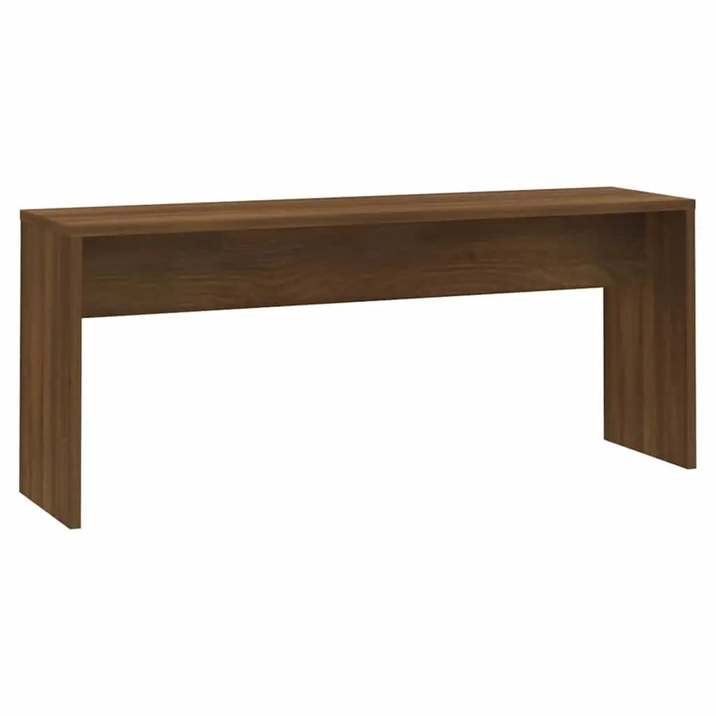 3 Piece Set Dining Furniture Engineered Wood Brown Modern Table Bench