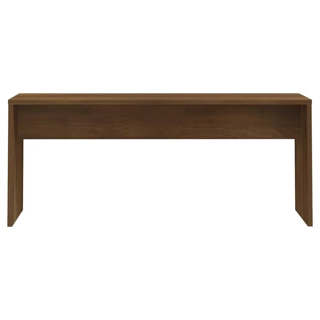 3 Piece Set Dining Furniture Engineered Wood Brown Modern Table Bench