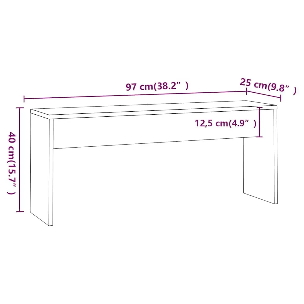 3 Piece Set Dining Furniture Engineered Wood Brown Modern Table Bench