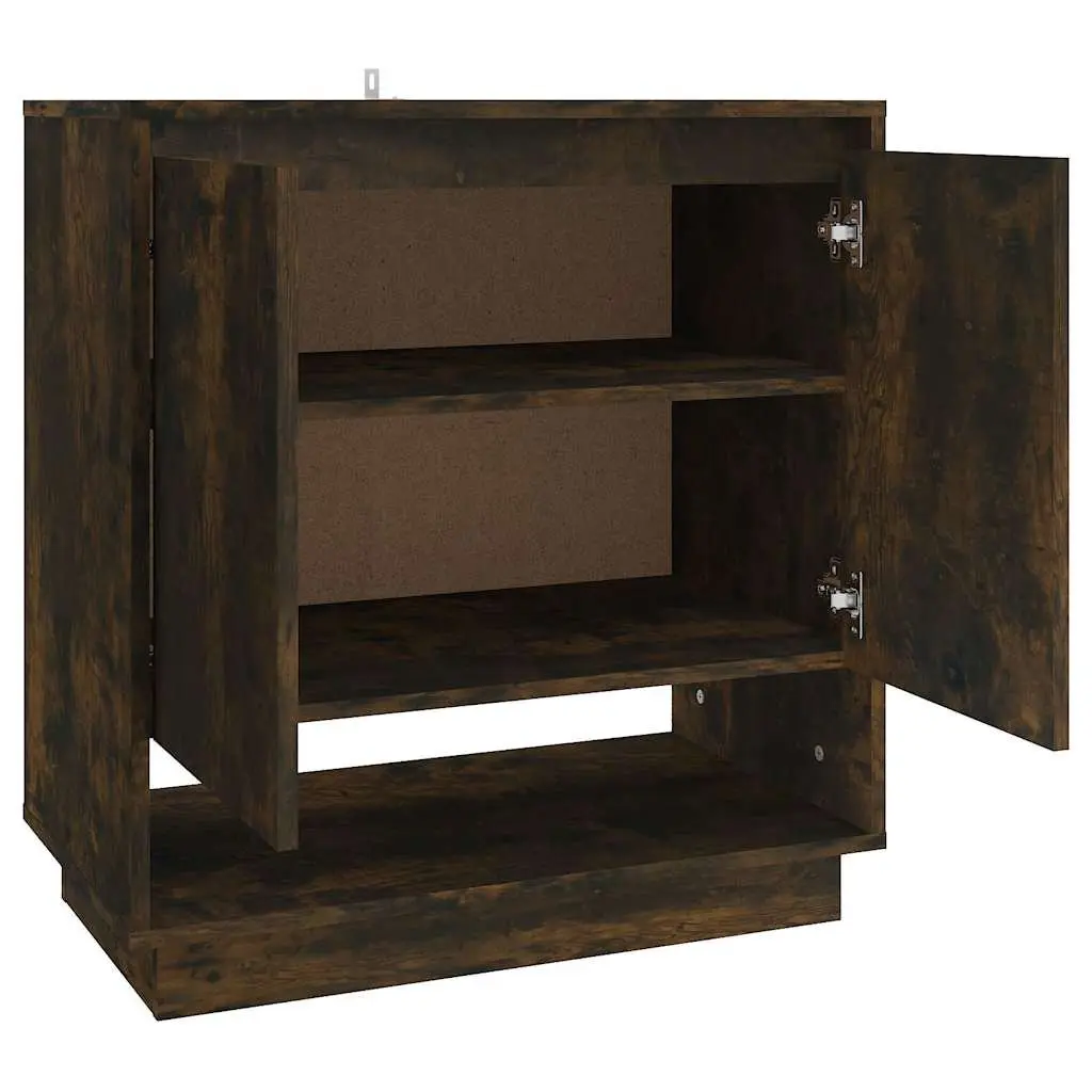 Sideboard Storage Cabinet Brown Engineered Wood Minimalist Design Home Furniture