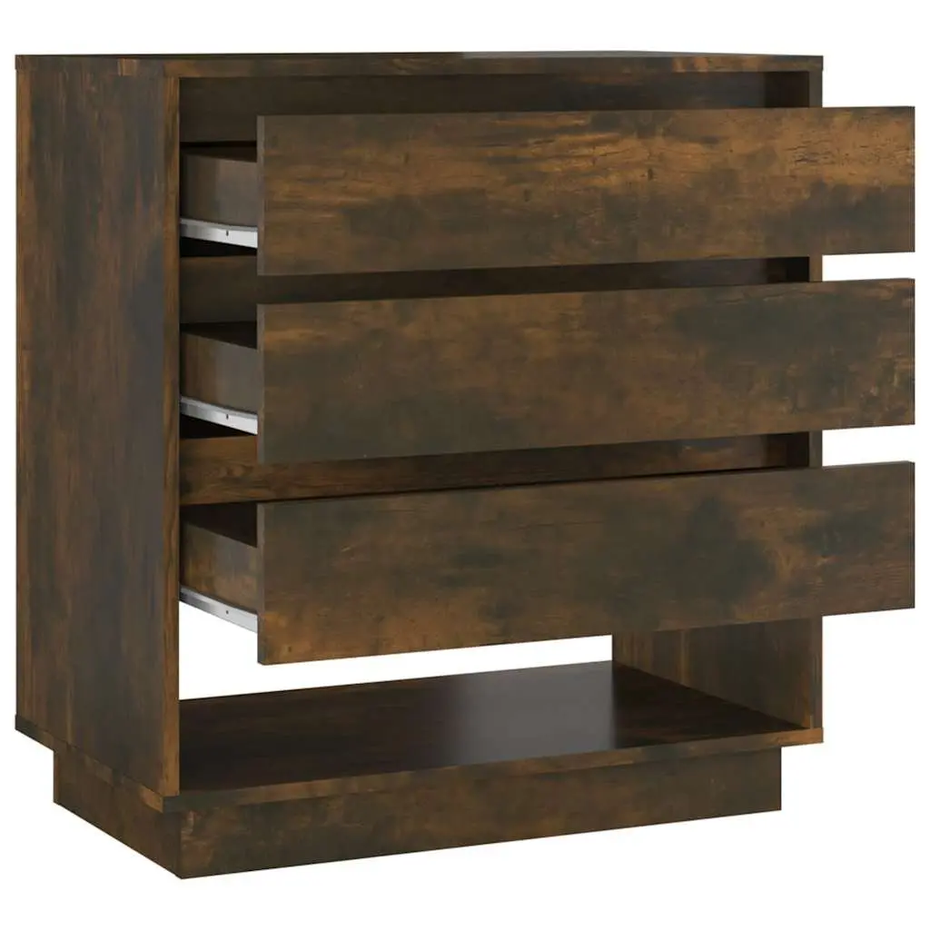 Sideboard Engineered Wood Brown 70W x 41D x 75H cm 3 Drawers 1 Compartment