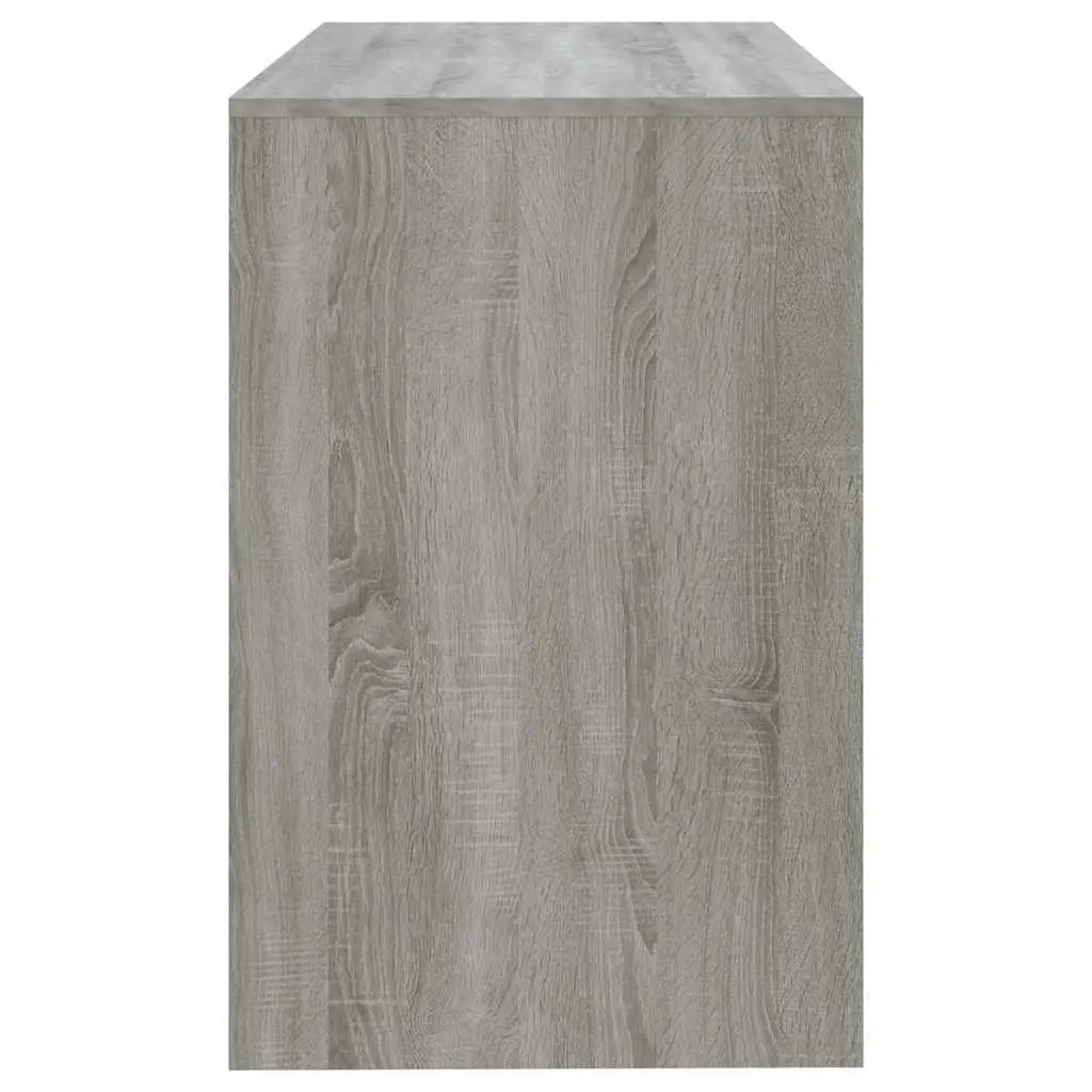Office Desk Engineered Wood 101x50x76.5cm Grey with Two Storage Drawers
