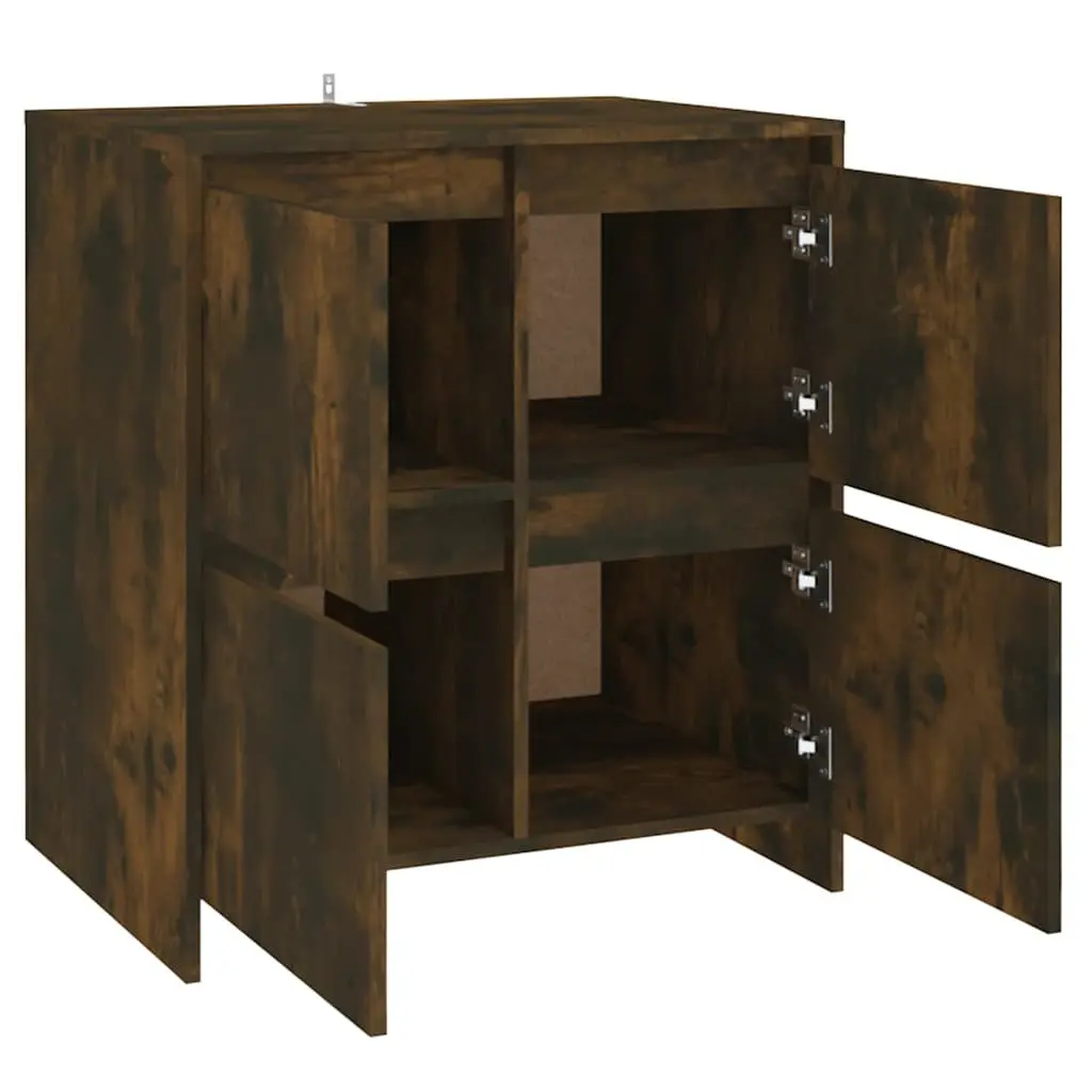 Sideboard with 4 Doors Brown Storage Cabinet Living Room Buffet Furniture