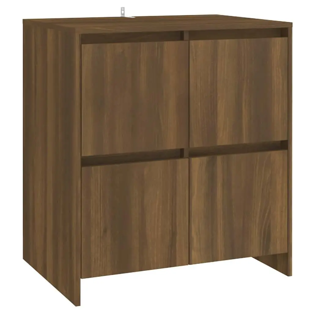 Sideboard Engineered Wood 70x41x75cm Brown Oak 4 Doors