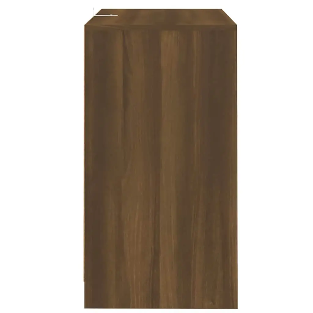 Sideboard Engineered Wood 70x41x75cm Brown Oak 4 Doors